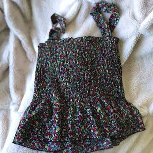 floral cropped blouse